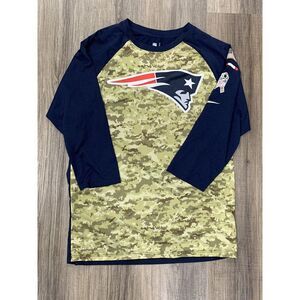 NFL Patriots On Field Apparel NIKE Dri-FIT  3/4 Sleeve Shirt Men's Size Medium‎